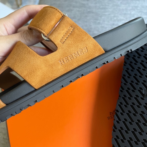 * Sold * Brand New Hermes Chypre - Naturel Suede, 38 - Picture 3 of 6